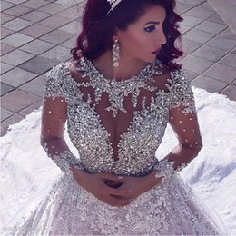 Bentuk Model Baju Pengantin India Muslim Ftd8 Vestido De Noiva Luxury Wedding Dress Clothes Long Sleeve 2019 Ball Gown Beads Dubai Arabic Muslim Wedding Dress Wedding Dresses