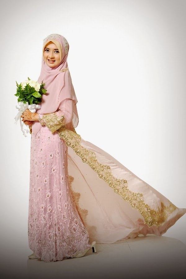 Design Baju Pengantin Muslimah Bercadar Nkde Kebaya Syar I Bercadar Paket Data C