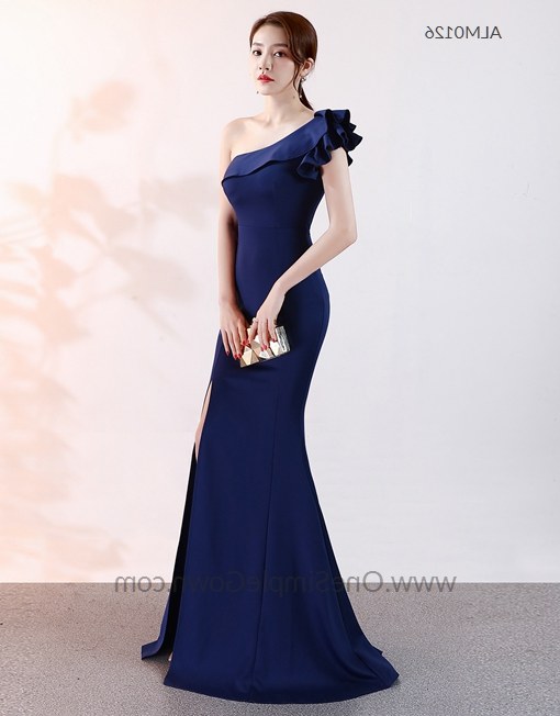 Design Baju Pengantin Muslimah Simple J7do 7 Colors E Shoulder Long evening Dress