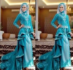 Design Gaun Pengantin Muslimah Biru Tldn 12 Best Desain Baju Muslim Terbaru Images