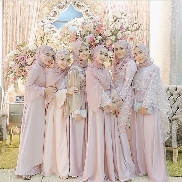 Design Gaun Pengantin Muslimah Biru Tldn Bridesmaid Hijab Dress – Fashion Dresses