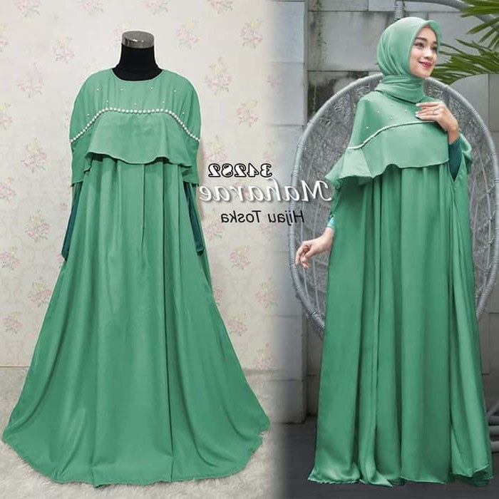 Design Gaun Pengantin Muslimah Warna Hijau Tldn Jual Jubah Gamis Dress Maharae Kaftan Hijau tosca 2 In 1 Dki Jakarta Barokah Ku