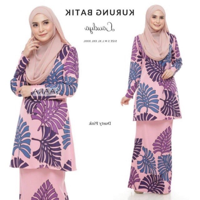 Design Jual Baju Pengantin Muslimah Murah 9fdy Free Postage Ready Stock Raya 2019 Kurung Batik Laudya Pastel Yusnita