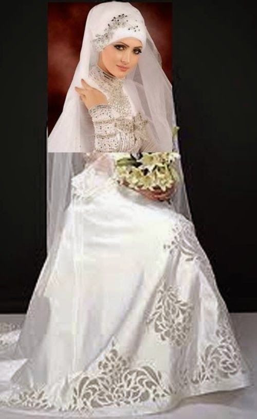 Gaun Pengantin Muslimah Bercadar Beautiful Gambar Baju Pengantin Muslim Modern Putih &amp; Elegan