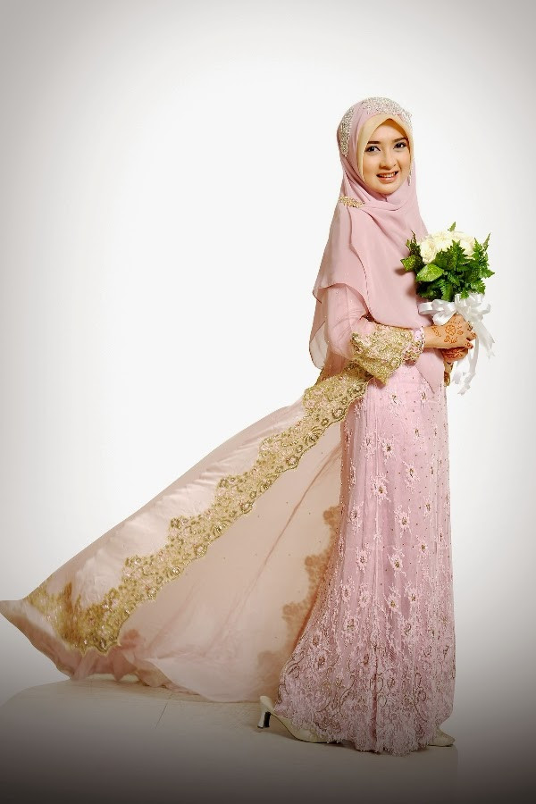 Gaun Pengantin Muslimah Bercadar Beautiful Kebaya Syar I Bercadar Paket Data C