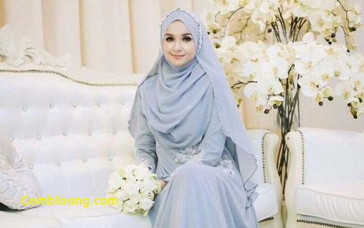 Gaun Sederhana Pengantin Berhijab Luxury 12 Inspirasi Gaun Pengantin Muslimah Syar I Yang Tetap
