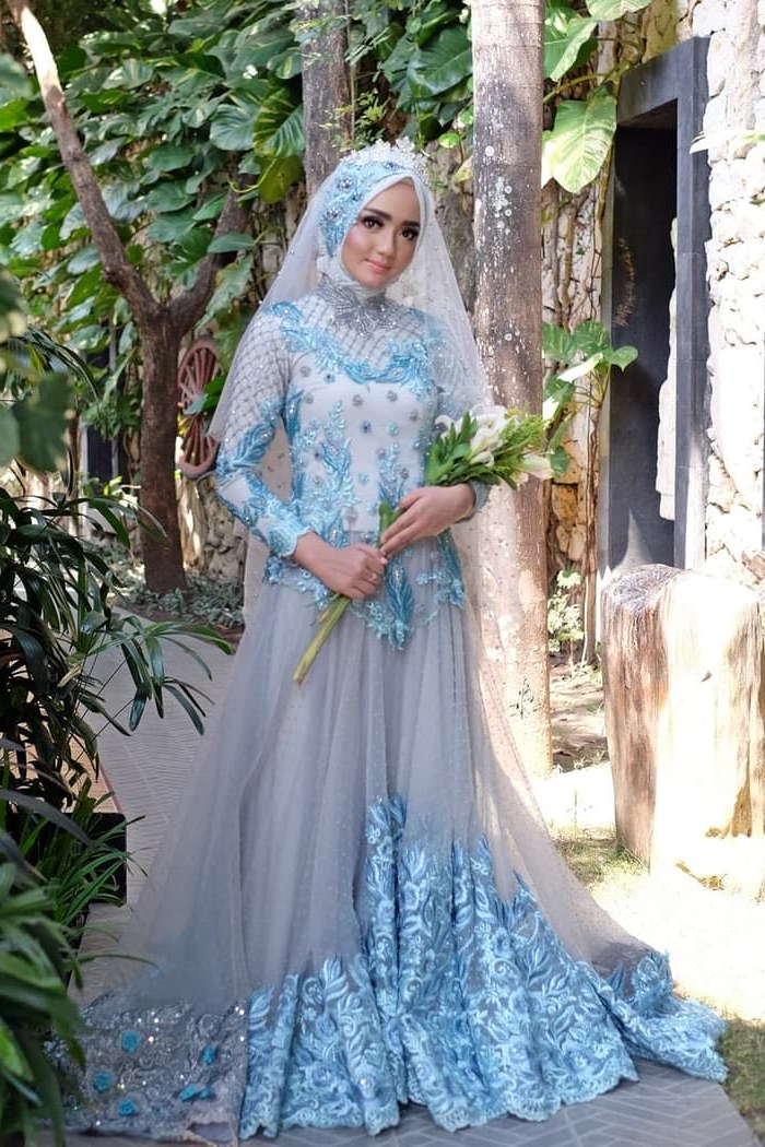 Ide Dress Pernikahan Muslimah 87dx Jual Gaun Dress Baju Pengantin Muslimah Linaf 001 Kota Yogyakarta Bbride
