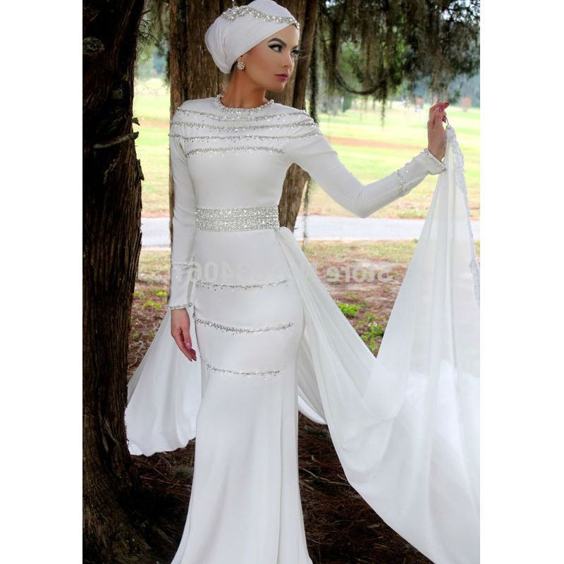 Inspirasi Baju Pengantin Muslimah Modern 2017 3ldq Silver Muslim Wedding Dress – Fashion Dresses