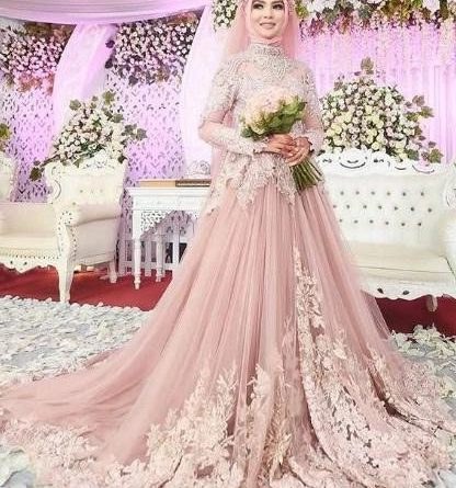 Inspirasi Gaun Pesta Pengantin Muslimah H9d9 10 Model Gaun Pengantin Muslim No 7 Paling Unik