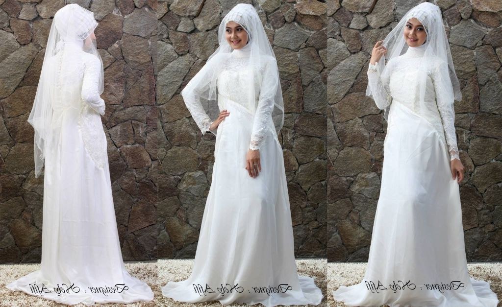 Model Gaun Muslimah Pengantin Bqdd 20 Bagus Foto Pengantin Muslim Putih