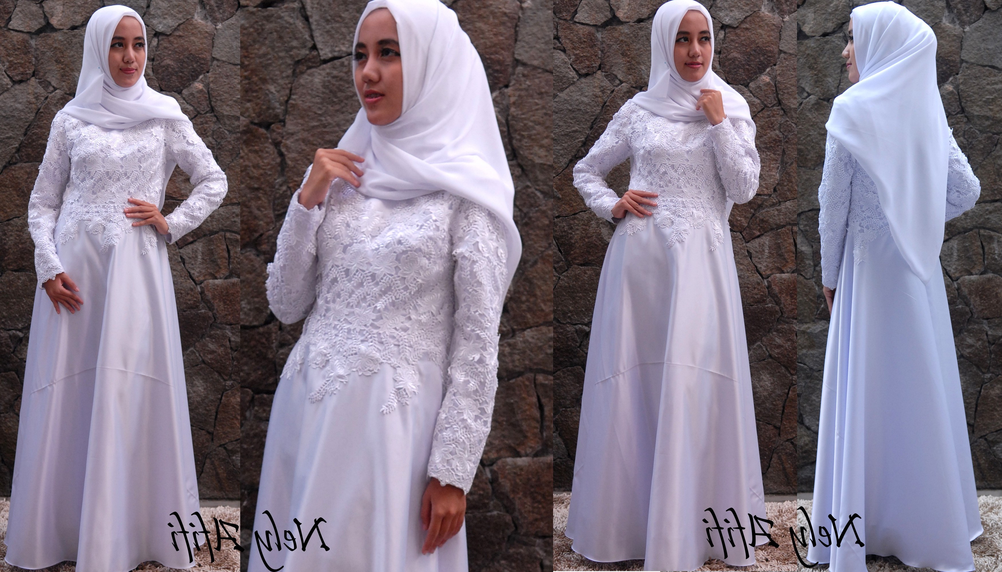 Model Gaun Muslimah Pengantin J7do Pengantin Muslimah Terbaik Gaun Pengantin Hijab Warna Putih
