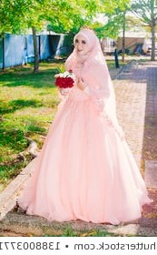 Model Gaun Pengantin Muslimah Pink Dddy Muslim Nikah Stock S &amp; Vectors