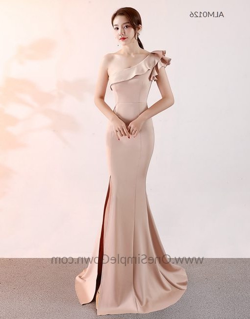 Model Gaun Pengantin Muslimah Pink Kvdd 7 Colors E Shoulder Long evening Dress