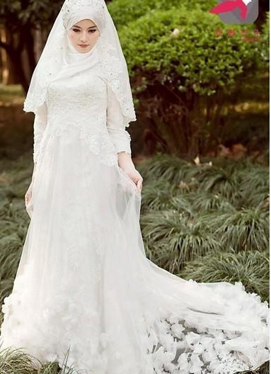 Bentuk Bridesmaid Dress Hijab 0gdr Discount 2015 New Elegant Hijab Wedding Dresses Long Sleeve