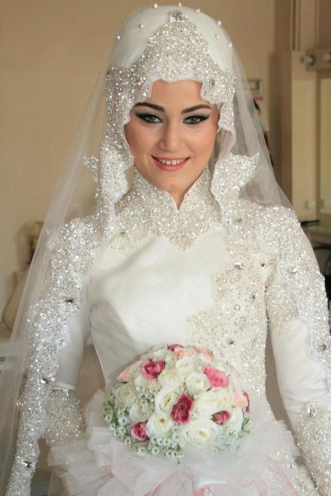 Bentuk Bridesmaid Dress Hijab D0dg Hijab Modern Style White Wedding Dress In 2019