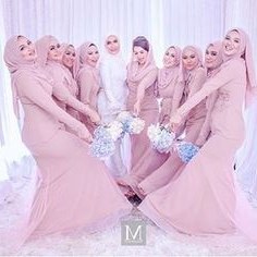 Bentuk Bridesmaid Hijab Pink 9ddf 143 Best Hijabi Bridesmaids Images In 2019