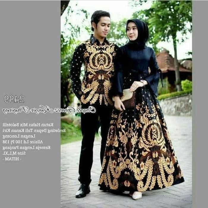 Bentuk Gamis Batik Seragam Pernikahan 87dx Jual Batik Couple Brokat Sarimbit Baju Batik Keluarga Gamis Modern Kota Medan Nyonatans