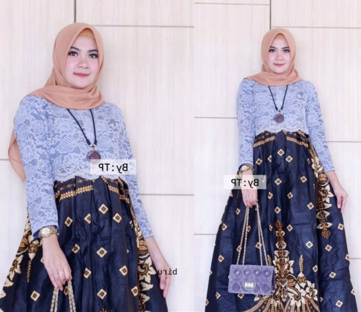 Bentuk Gamis Batik Seragam Pernikahan Y7du 27 Jubah Batik Kombinasi Model Baju Gamis Celana