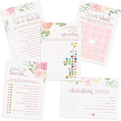 Bentuk Model Gamis Pernikahan Ftd8 Floral Bridal Shower Games Set Of 5 Games 50 Sheets Each Bridal Shower Games and Wedding Anniversary Activities Includes Marriage Advice Cards and