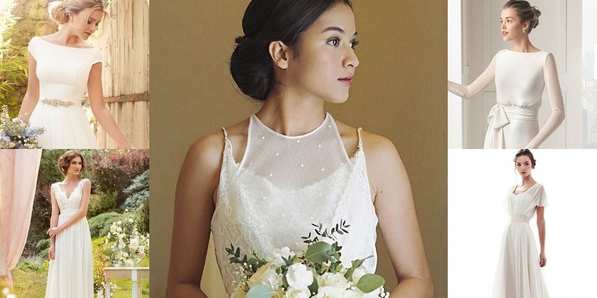 Ide Gamis Untuk Pernikahan Tldn 20 Wedding Dress Yang Simple Nan Elegan Ala Putri Marino