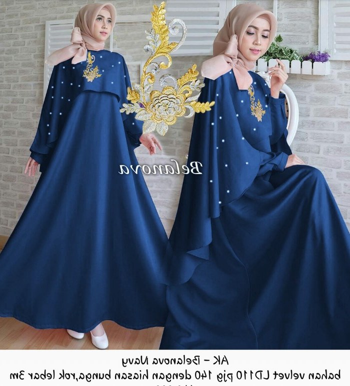 Ide Model Gamis Untuk Pesta Pernikahan Tqd3 Gamis Cape Dress Syari Baju Muslim Seragam Pesta Pernikahan Wedding Xl