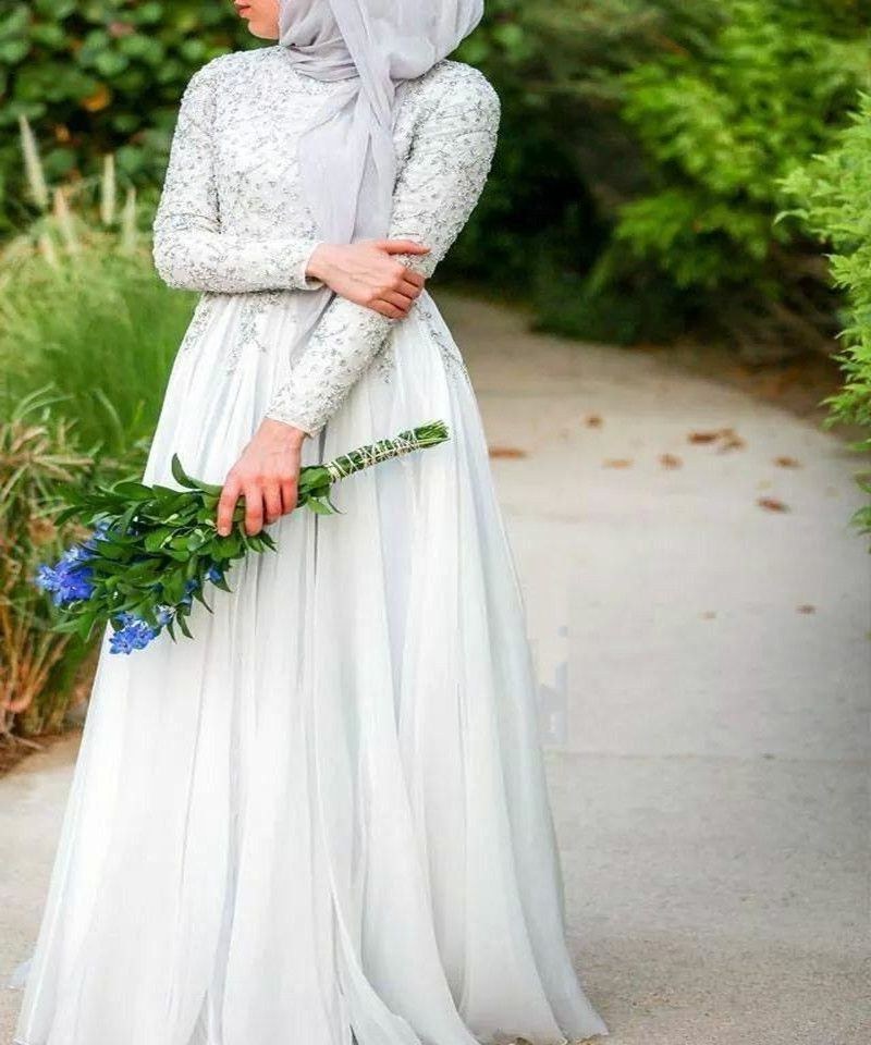 Inspirasi Hijab Bridesmaid Dress E6d5 Arabic Long Wedding Dresses with Hijab Elegant High Collar