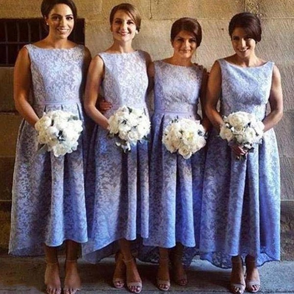 Model Design Bridesmaid Hijab Zwdg Lavender Lace High Low Bridesmaid Dresses Sleeveless Short Front Long Back Vintage Wedding Bridesmaid Gowns Custom Made Design Your Own Bridesmaid