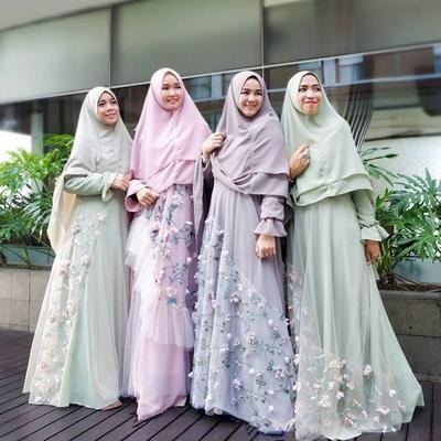 Model Gamis Syari Untuk Pesta Pernikahan D0dg Sederhana Dan Elegan Tips Style Hijab Syar I Pesta Untuk