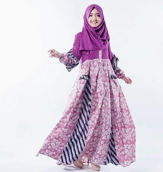 Model Gamis Batik Remaja Kekinian