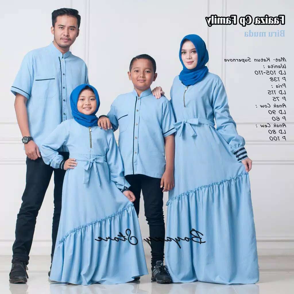 Bentuk Baju Lebaran Keluarga 2020 Dddy Couple Keluarga Faaiza ori by Boyazy Katalog Bajugamismu