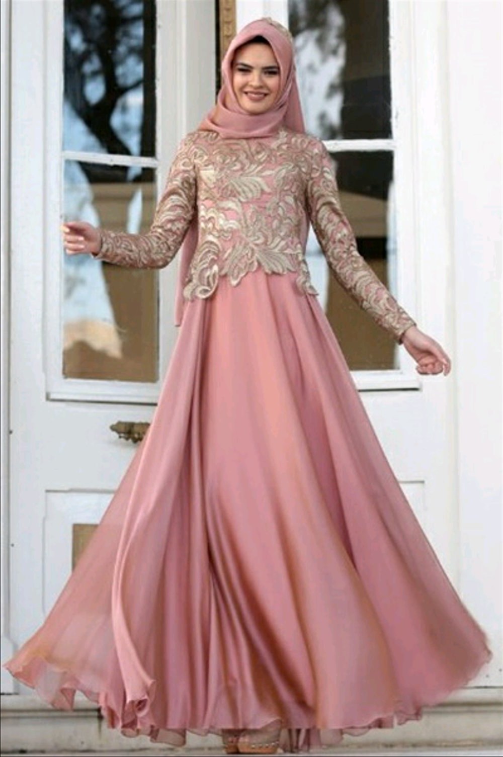 Bentuk Model Baju Lebaran Brokat T8dj Jual Abaya Gamis Maxi Dress Gaun Pesta Muslim Brokat Satin