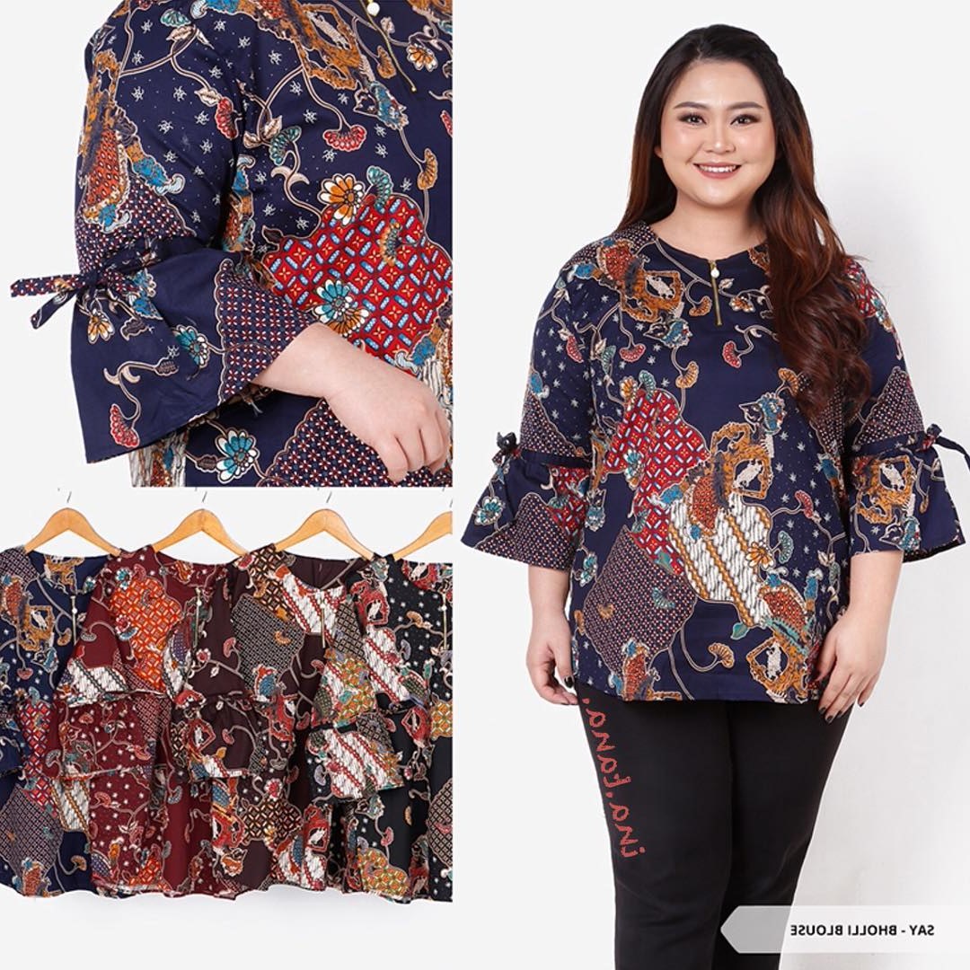 Bentuk Model Baju Lebaran Untuk orang Gemuk 8ydm 52 Model Baju Batik Wanita Gemuk Kekinian Populer 2018