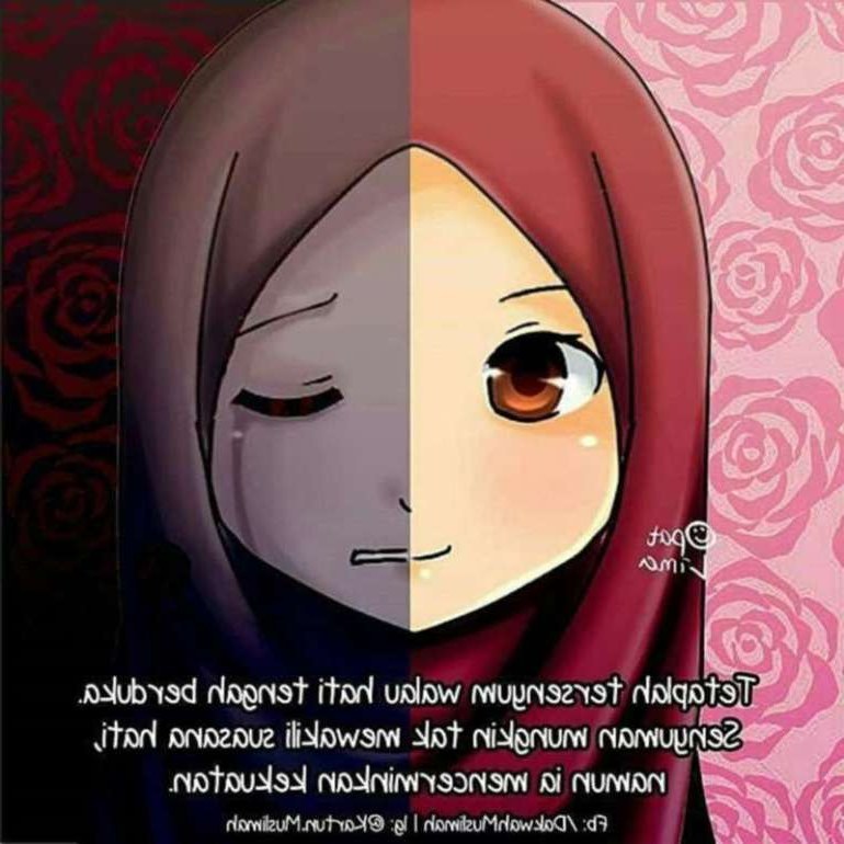 Bentuk Muslimah Kartun Menangis Drdp 75 Gambar Kartun Muslimah Cantik Dan Imut Bercadar