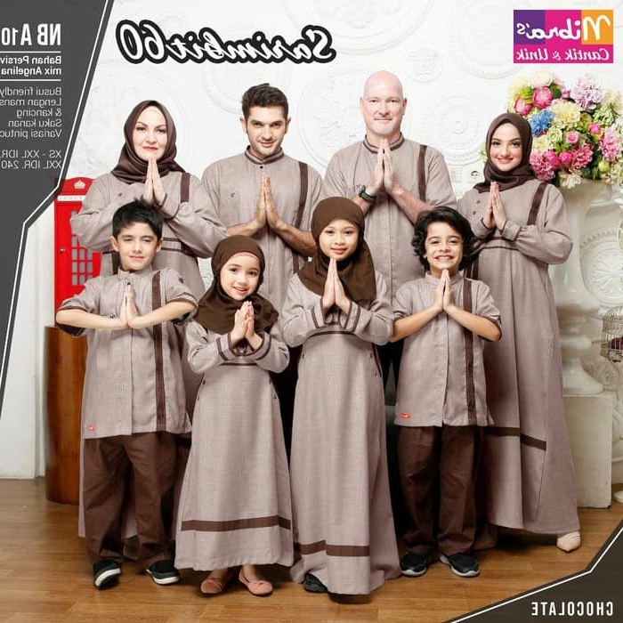 Bentuk Referensi Baju Lebaran Keluarga D0dg Jual Sarimbit Lebaran Nibras Family 60 Coklat Baju Muslim
