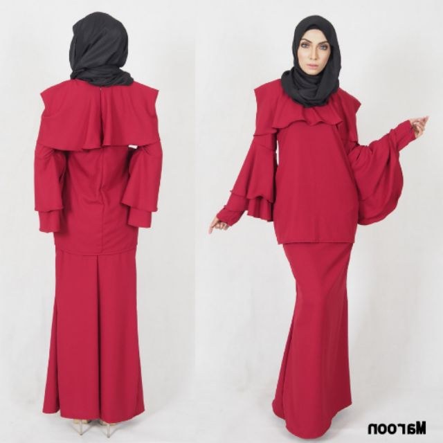 Design Baju Lebaran 2019 Shopee Txdf S 5xl Modern Baju Kurung Muslimah Fashion Raya 2019