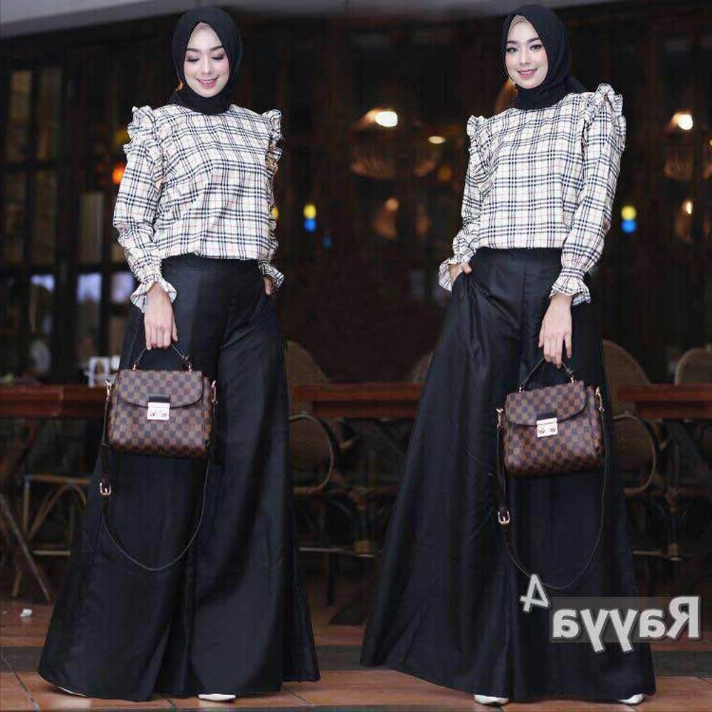 Design Baju Lebaran Celana Dan atasan 8ydm Jual Hijab Modern Rayya Set 2in1 atasan Blouse Dan Celana