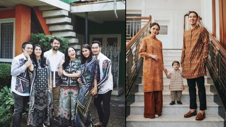 Design Baju Lebaran orang Tua Thdr 20 Parade Seragam Lebaran Dari Famili orang Terkenal