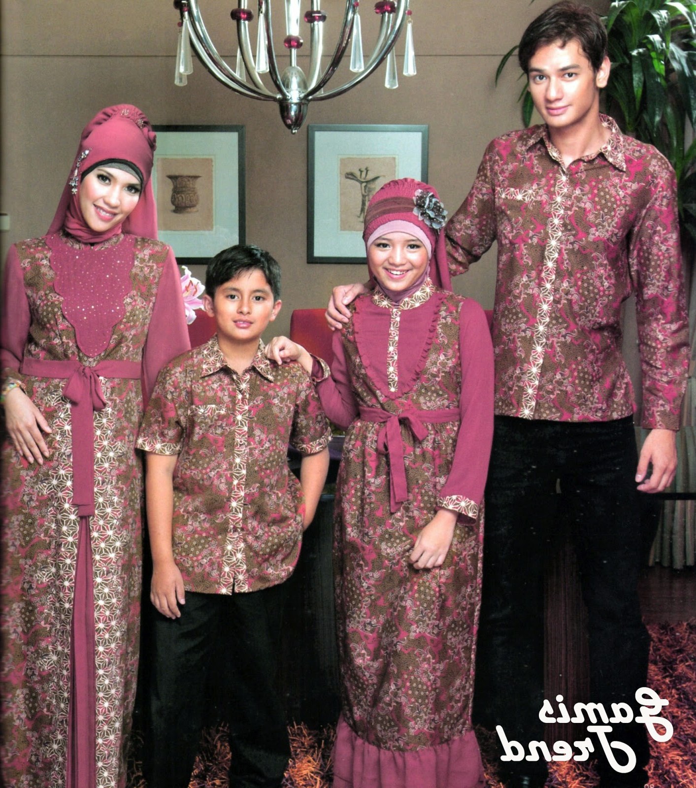 Design Desain Baju Lebaran Keluarga 3id6 Model Baju Batik Muslim Anak