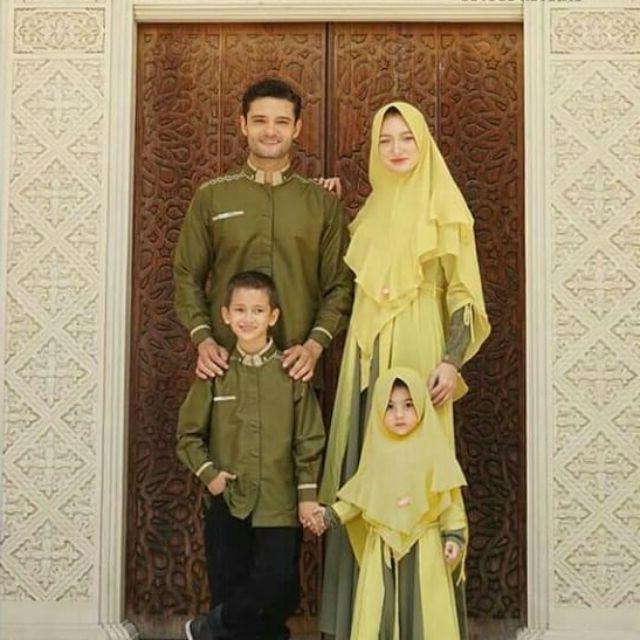 Design Desain Baju Lebaran Keluarga 8ydm 55 Desain Baju Muslim Keluarga Seragam Modern Terbaru