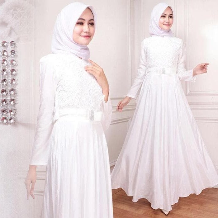 Design Model Baju Lebaran Warna Putih D0dg 5 Model Gamis Putih Modern Terbaru 2019 Yuk Siapkan Baju