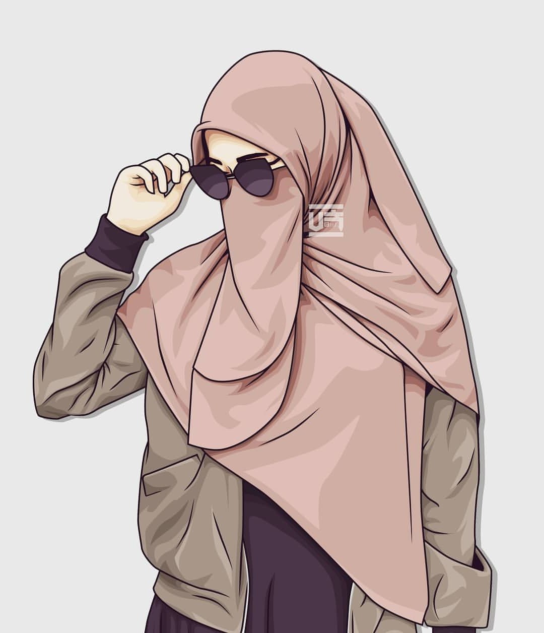 Design Muslimah Bercadar Kartun Irdz 1000 Gambar Kartun Muslimah Cantik Bercadar Kacamata El