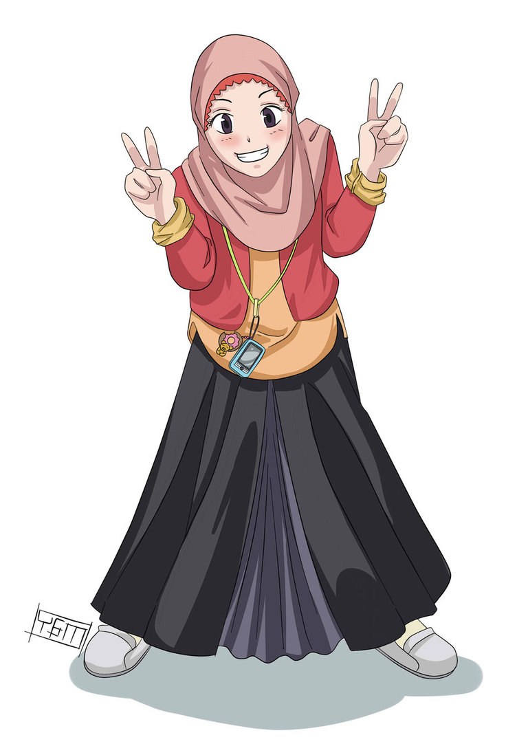 Design Muslimah Kartun T8dj Wallpaper Gambar Kartun Muslimah Keren Terbaru