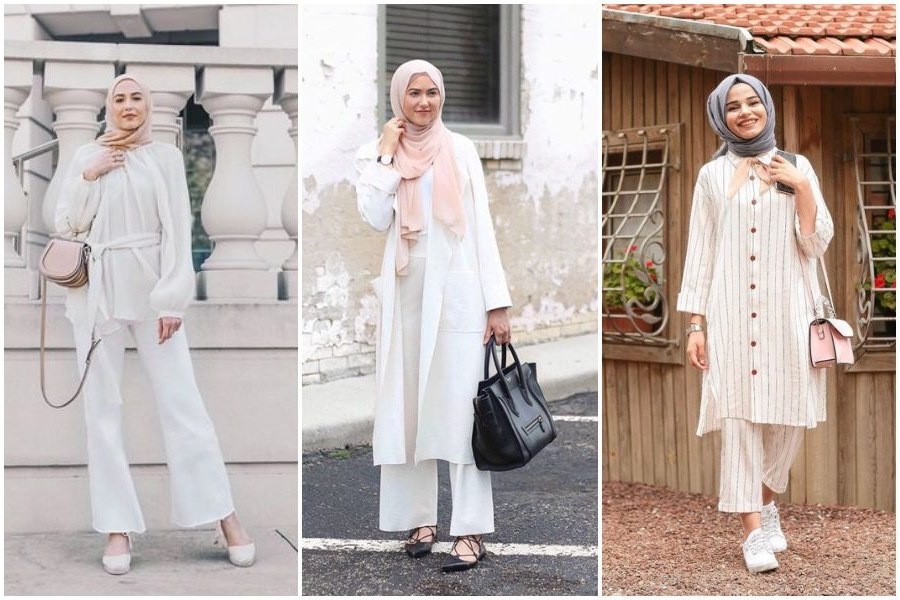 Design Ootd Baju Lebaran Remaja 2020 Q5df 9 Ootd Hijab Dengan Baju Putih Yang Stylish Dan Cocok