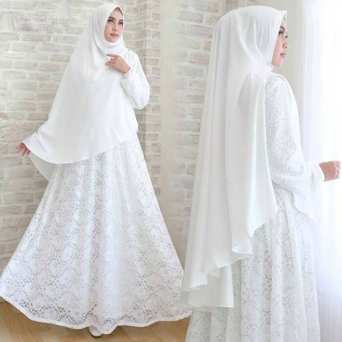 Design Warna Baju Lebaran 2019 Dwdk 30 Model Baju Gamis Putih Untuk Lebaran Fashion Modern