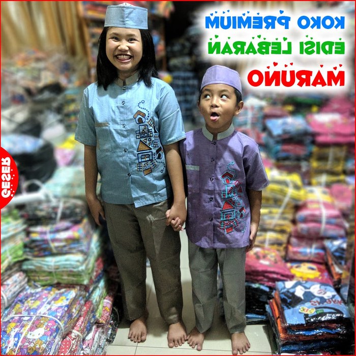 Ide Baju Lebaran Anak 1 Tahun 9ddf Jual Baju Muslim Anak Premium 5 12 Tahun Maruno Motif