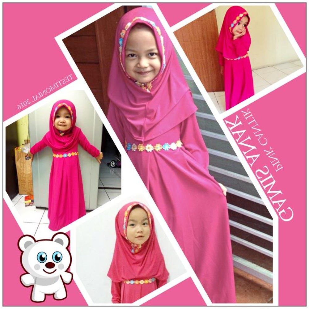 Ide Baju Lebaran Perempuan 0gdr Jual Baju Muslim Anak Perempuan Lebaran Pink Di Lapak Kids