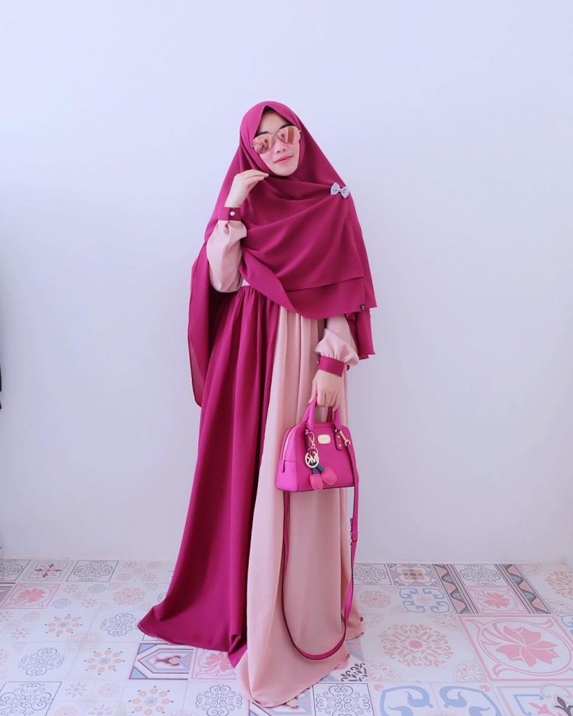 Ide Baju Lebaran Syari Ffdn Kerudung Syar’i Terbaru 2019 Tampilkan Model Keren