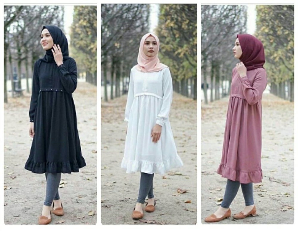 Ide Fashion Muslim Terbaru Drdp Jual Wina Tunik Fashion Muslim Terbaru Baju Tunik Mutiara