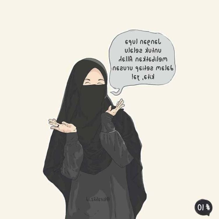 Ide Muslimah Bercadar Menangis Ipdd 300 Gambar Kartun Muslimah Bercadar Cantik Sedih Keren