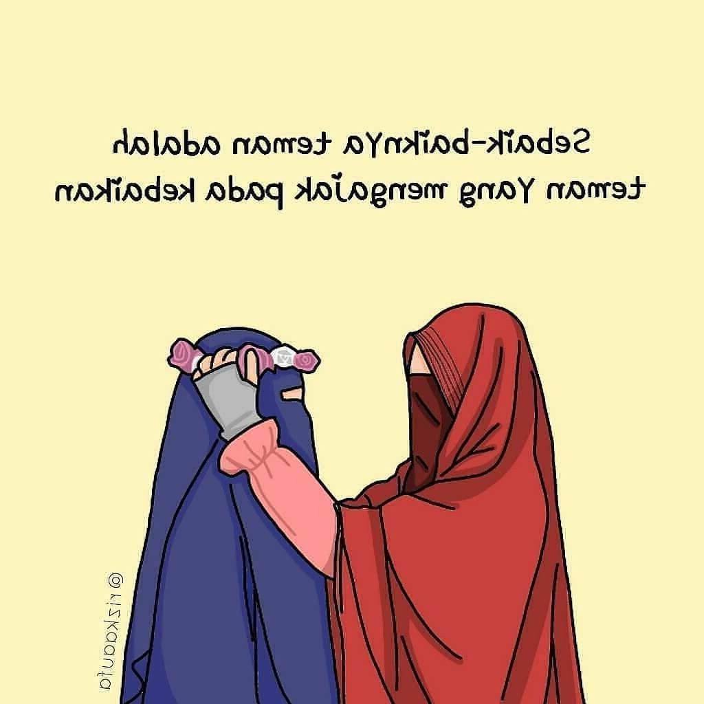 Ide Muslimah Kartun Keren Kvdd 300 Gambar Kartun Muslimah Bercadar Cantik Sedih Keren